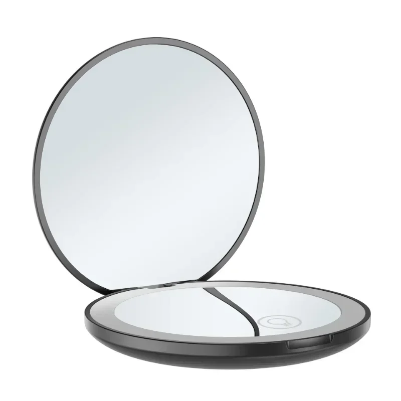 Mini portátil LED Makeup Mirror, Hand Hold, LEDs dobráveis, Pocket Light, Beauty Mirrors, Cosmetic Tool