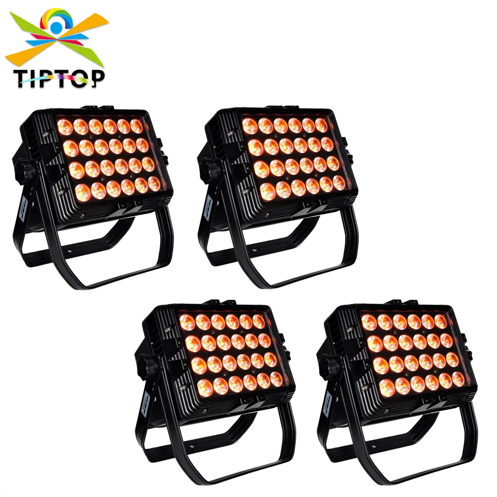 

TIPTOP 4 Pack Aluminum Reinforced Glass 24x18W LED Wall Washer Light ip65 Tyanshine Lamp LED Bar Light Flood Light AC85-265V