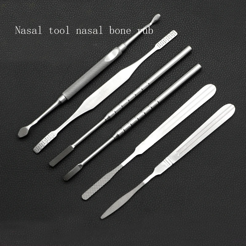 Stainless steel nose bone Rub Cosmetic plastic nose tool Nose correction straight inner and outer arc bone rub file