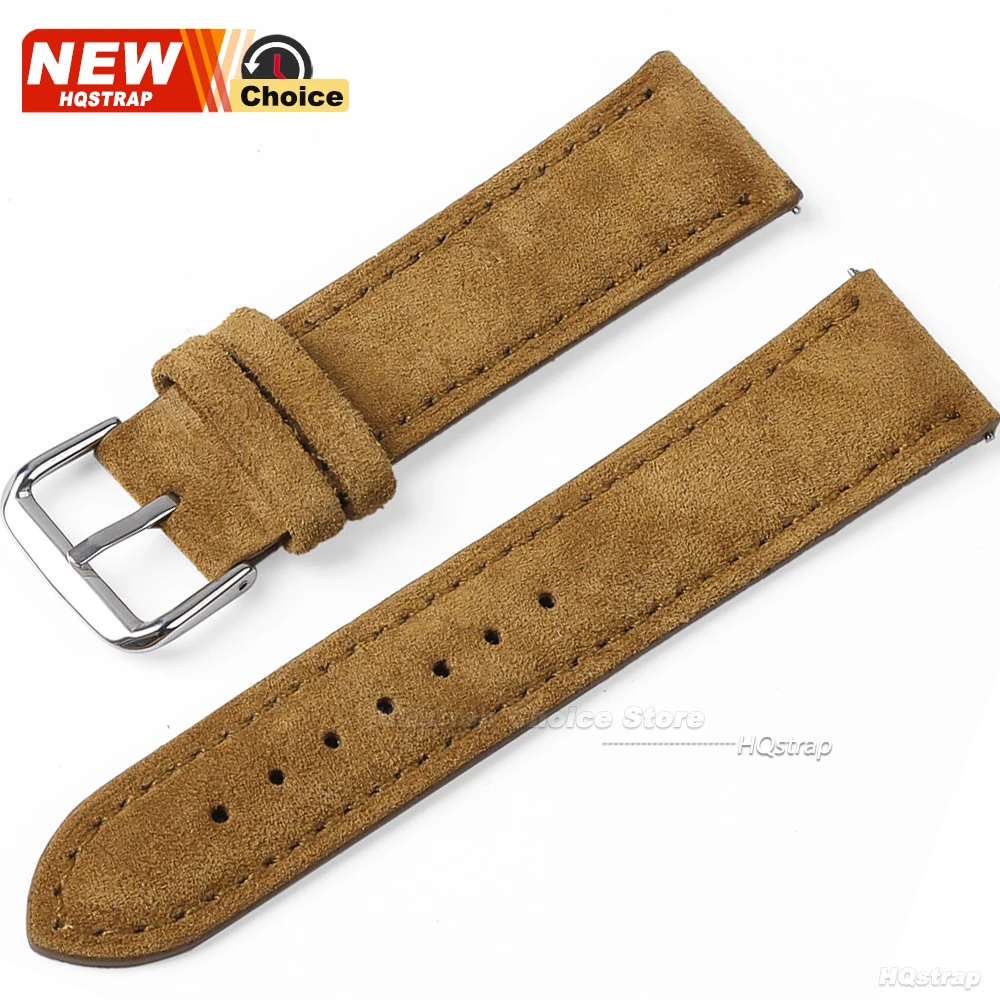 Butterfly Clasp Suede Strap for Omega Watch Band