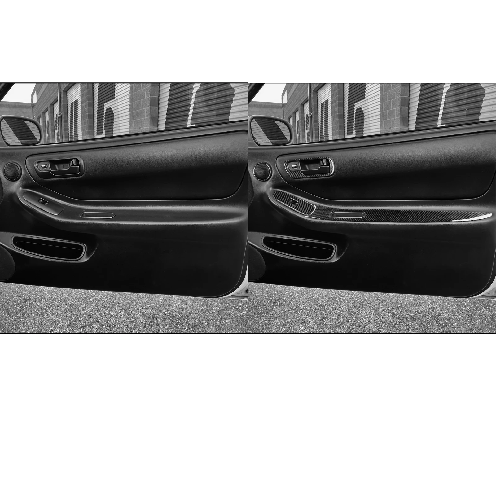 For Acura Integra 1994-2001 Real Carbon Fiber Stickers Door switch armrest speaker panel Car Accessories Interior decorative