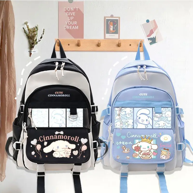 Sanrio School Backpack for College Students Sanrio Cinnamoroll Large Capacity Lightweight Double-Shoulder Light Large Capacity