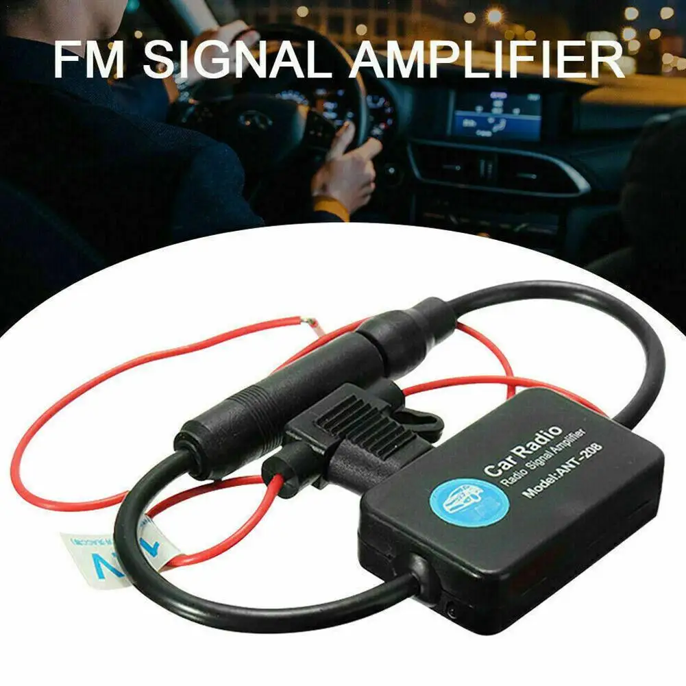 Antenna Amplifier 12V Car Radio Signal Booster Auto FM/AM Signal Receiver Enhancer Anti Interference Car Electronic Parts