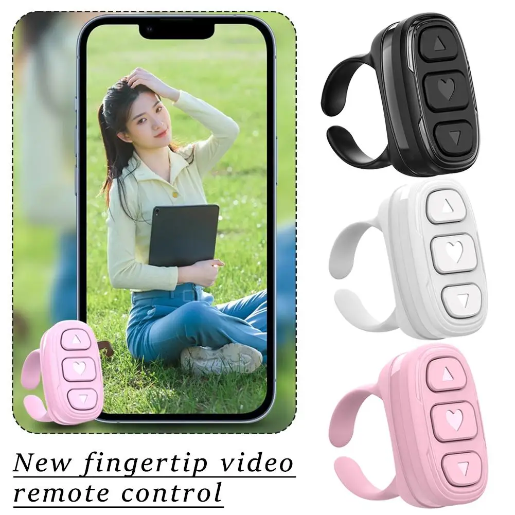 Fingertip Remote Control Portable Page Turner For Smartphones Camera Shutter Bluetooth Wireless Selfie Device S7I4