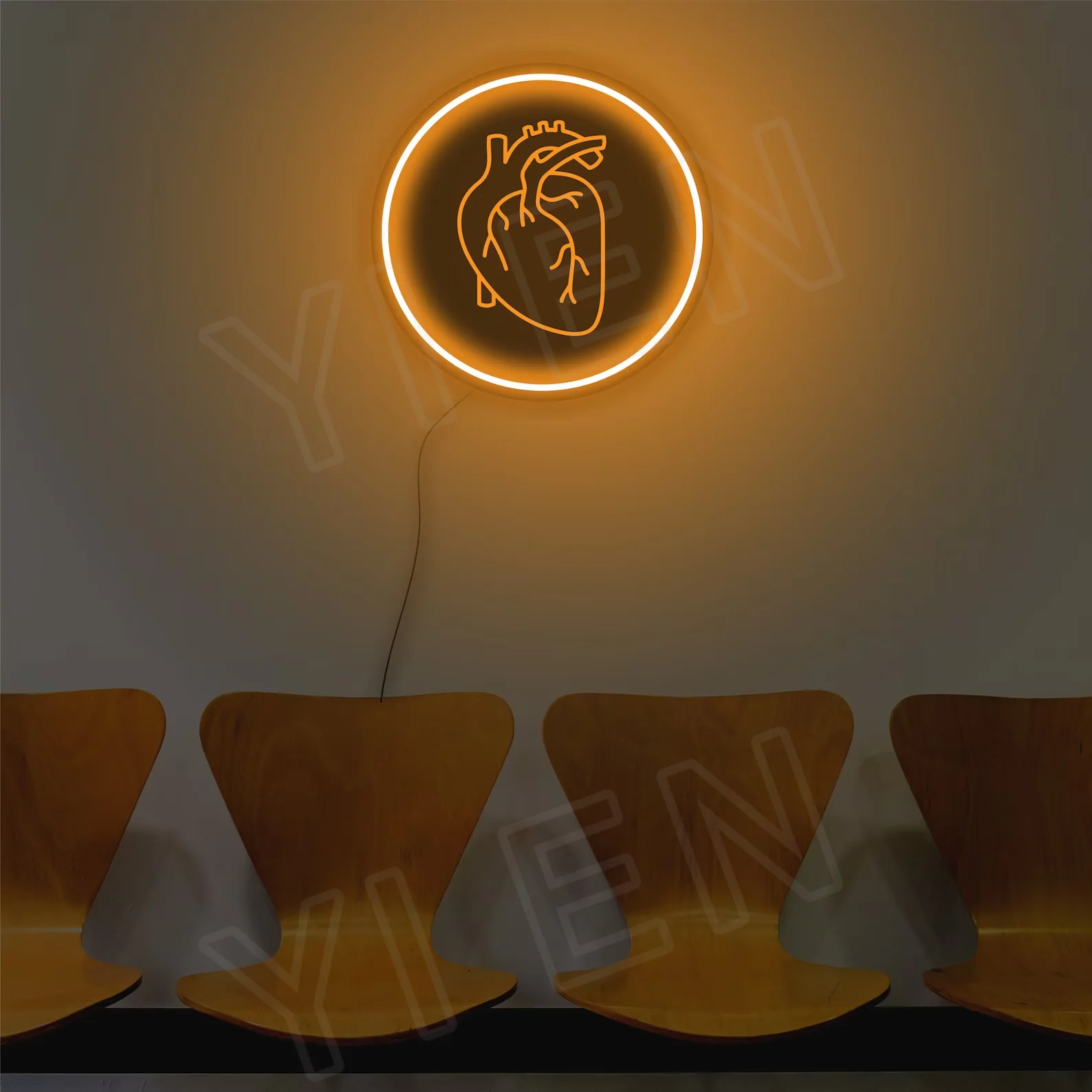 3d Anatomisch Hart Neon Teken, Hart Led Licht, Hart Neon Bord Slaapkamer, Hart Neon Licht, Hart Geleid Teken, Hart Licht Teken