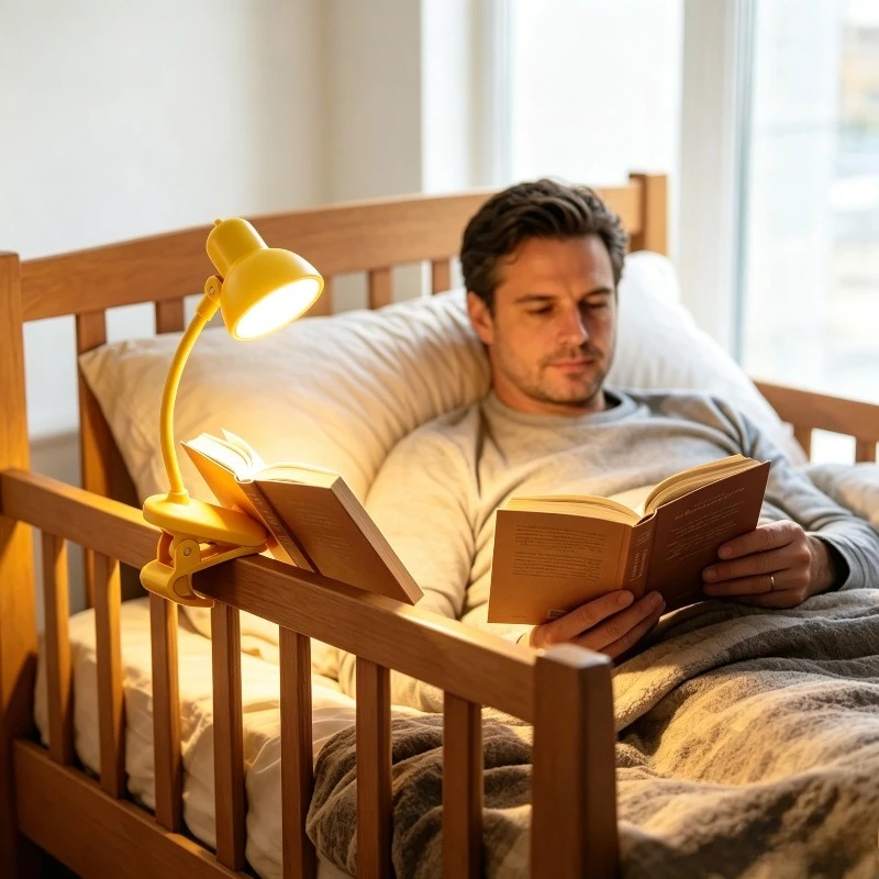 Mini Clip On LED Night Light Portable Creative Bookmark Lamp Rechargeable Reading Light For Book Bedside Study Desk Night Work