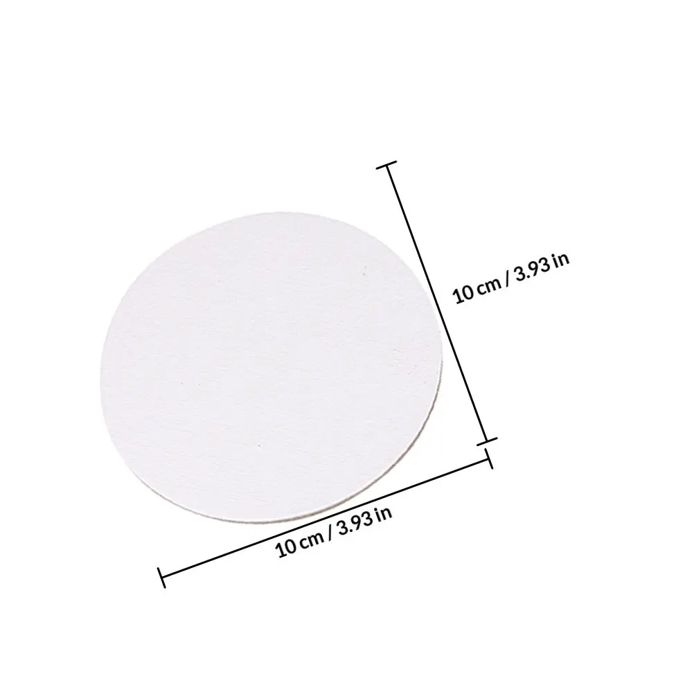 Fotografia 7: 8 Peças de Tábuas Redondas de Lona para Pintura, 4 Polegadas, em Branco, para Pintura a Óleo, Acrílica, Aquarela, Artesanato DIY e Artistas