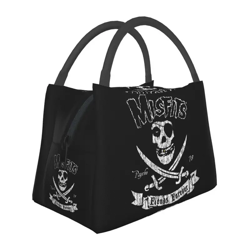 

Misfits Punk Rock Band Insulated Lunch Bag for Women Waterproof Cooler Thermal Lunch Box Office Picnic Travel