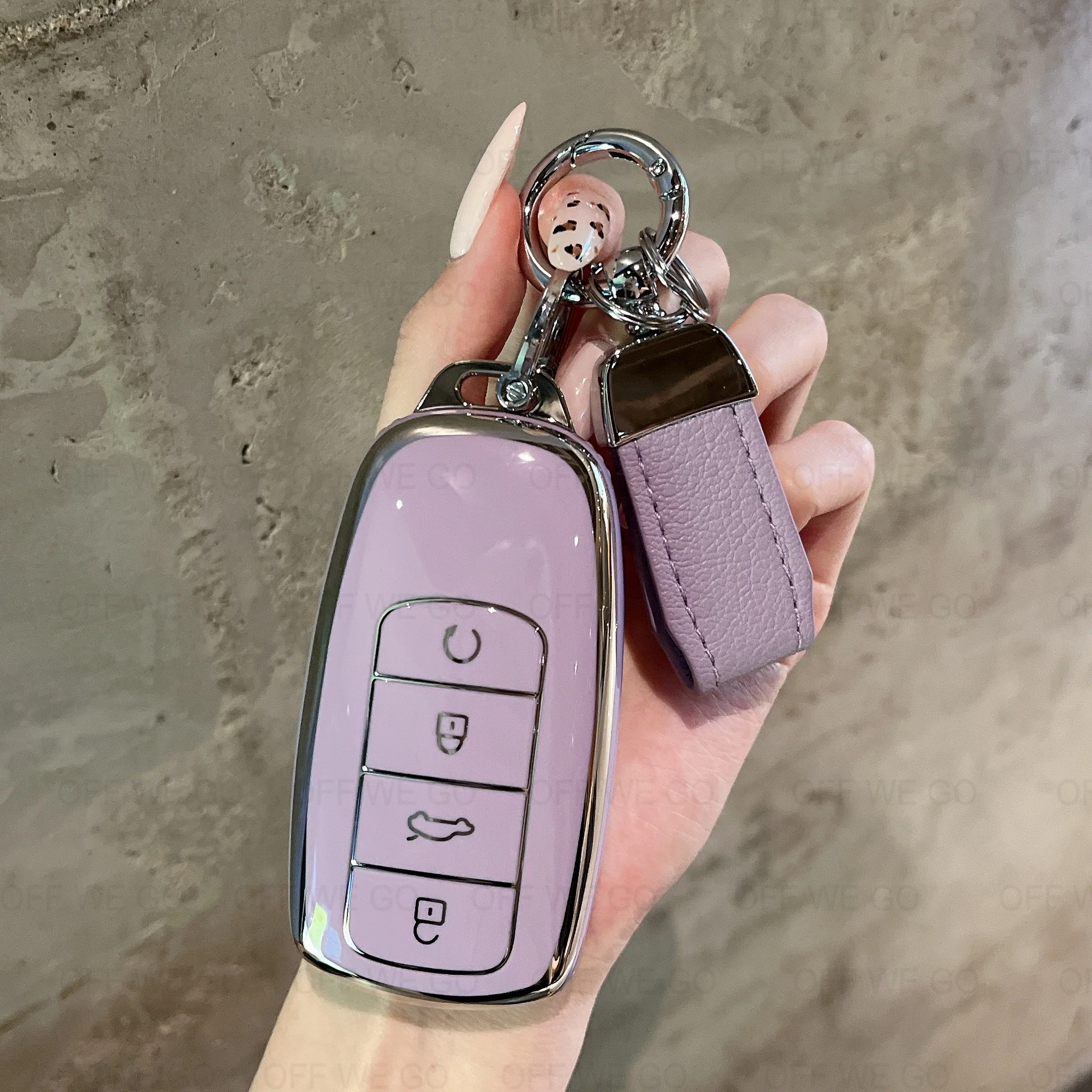 Car Key Cover Case Leather Keyring Set For Chery Omoda 5 C5 Tigo 7 8 Pro Max Tigo 7 8 Plus Arrizo 5 Plus Jaecoo 2023 Keychain