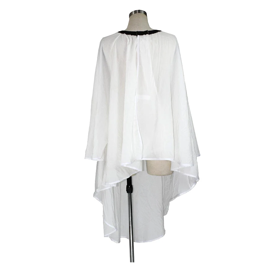 Kualitas Bagus Poliester Kain Warna Putih Salon Kecantikan Cape Penata Rambut Dewasa Potongan Rambut Gaun Anti-statis Pemotong Tukang Cukur Cape