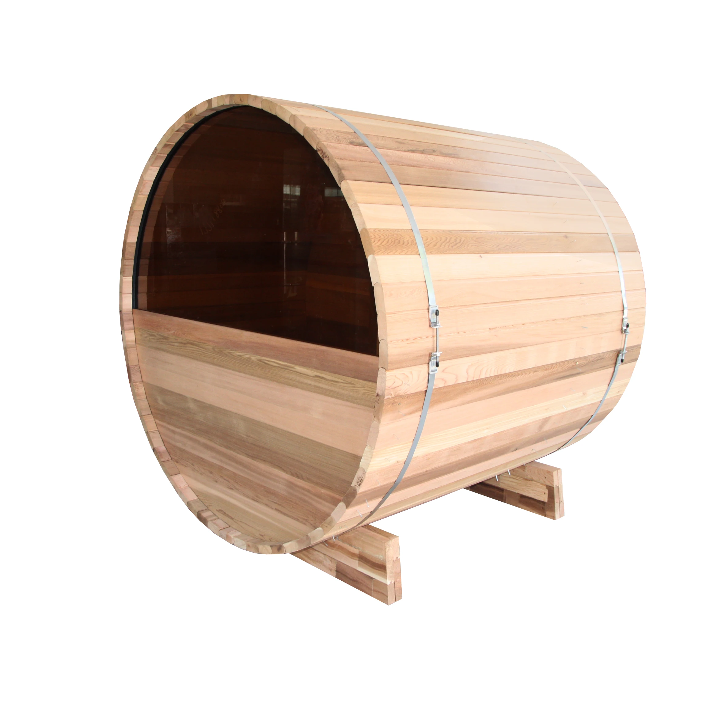 New Canadian Red Cedar Outdoor Barrel Steam Traditional Sauna Room for Sale