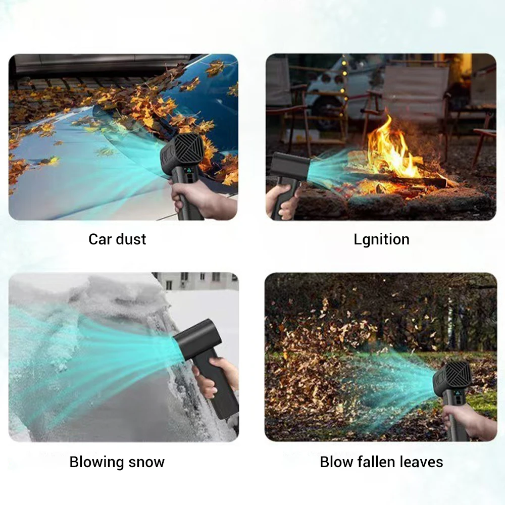 380000 RPM 24000mAh Pocket Dust Blower Mini Turbo Jet Fan Rechargeable 68m/s Turbo Violent Fan Powerful Blower for Cleaning - Image 3