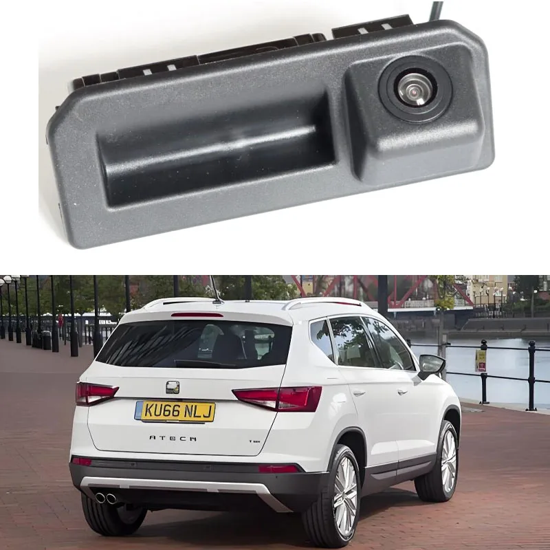Автомобильная камера заднего вида для SEAT Arona Ateca 2016 ~ 2023 HD камера заднего вида вместо оригинальной заводской парковочной камеры с ручкой багажника