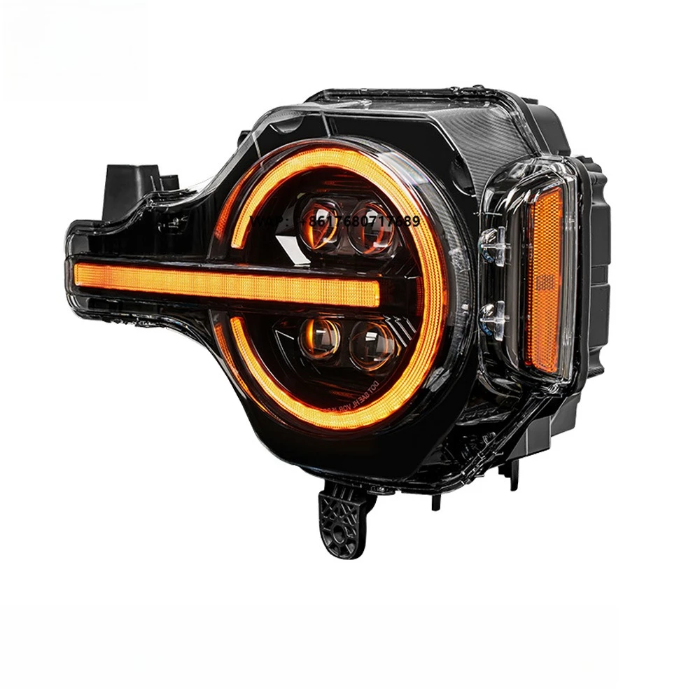2020-24 for BRONCO 4-Lens Modified LED Headlight Assembly with Yellow DRL & Welcome Light New 6000K 12V High Quality