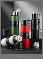 Full-steel 316 large-capacity stainless steel thermos cup with tea-leaf separation pot for heat and cold preservation