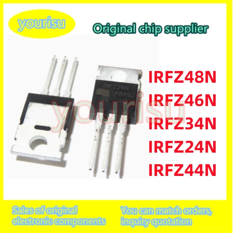 5pcs New  IRFZ24N IRFZ34N IRFZ44N IRFZ44 IRFZ40N IRFZ46N IRFZ48N IRF9Z24N IRF9Z34N TO-220 TO220 MOSFET IBUW