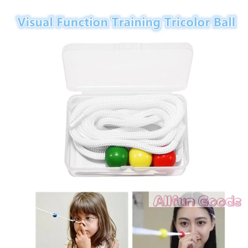 [TG835]Sports Eye Sight Train Three Beads Brock String Vision Convergence Insufficiency Training Tool Target Pointing Practice