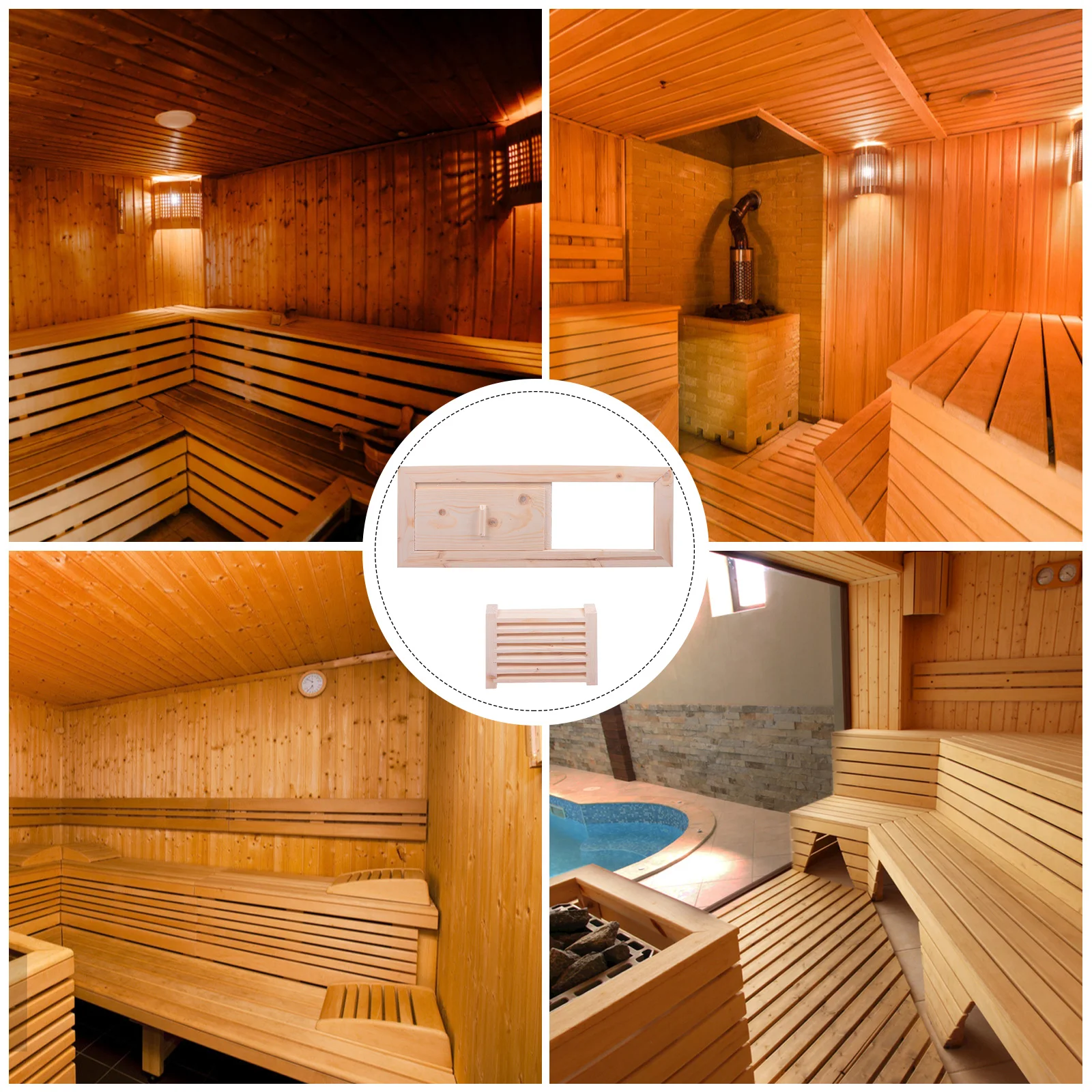 Sauna sala obturador janela persianas a vapor grade teto aquecedor mangueira acessórios