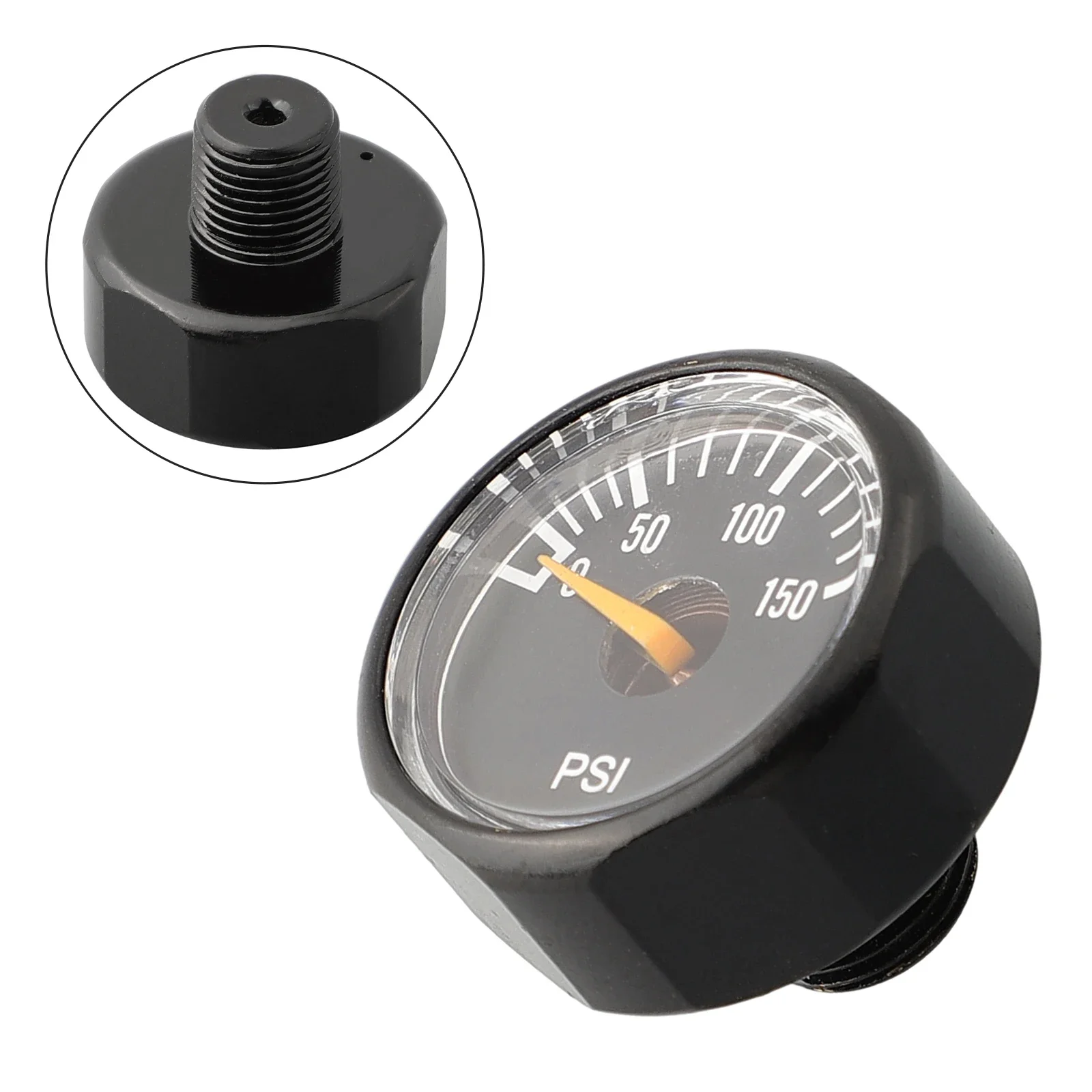 PVC Air Pressure Gauge 150 PSI 300 PSI 1500 PSI 3000 PSI 5000 PSI or 6000 PSI Capability 1/8 NPT Threaded Connector