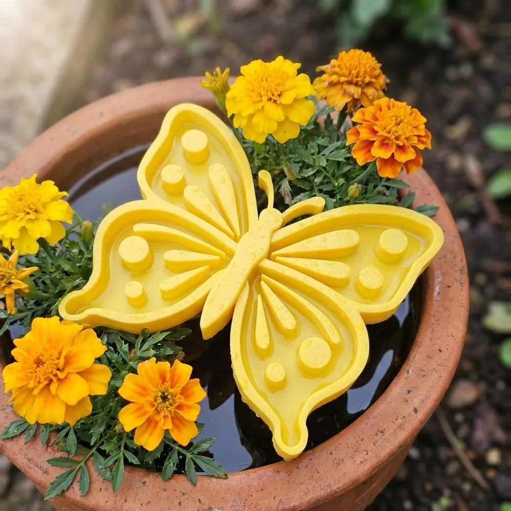 3D Printed Bee Butterfly Water Dispenser Garden Decoration Butterfly Shape Insect Drinking Cup DIY Gifts Bee Watering Station