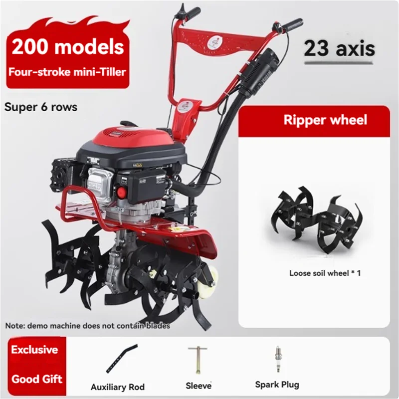 

Agricultural Tools 4 Stroke Micro Tiller Rotary Tiller Multifunctional Cultivator Weeding Ditching Loosening Soil Plowing