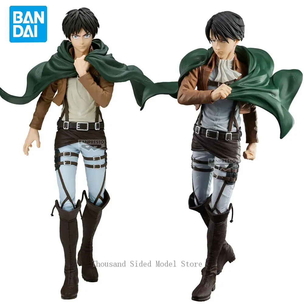 

Original Banpresto Grandista Attack on Titan Eren Jaeger Rivaille Ackerman Action Figure Anime Model Decoration 27Cm Collect Toy