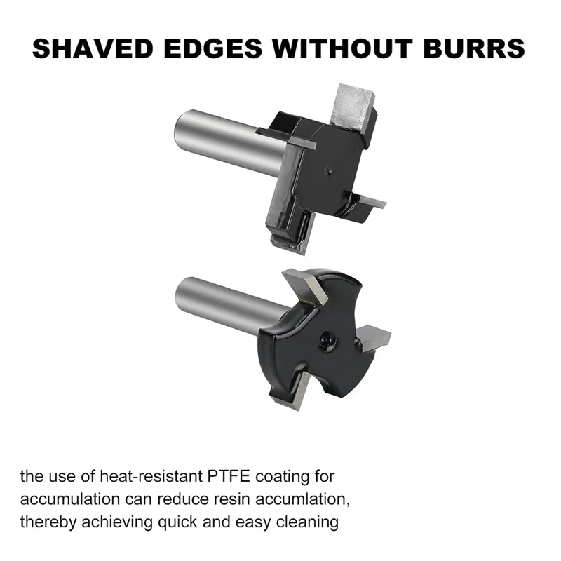 

A76K CNC Spoilboard Surfacing Router Bits,1/4Inch And 1/2Inch Handle 1In And 2In Cutting Diameter, Slab Flattening Router Bit Pa