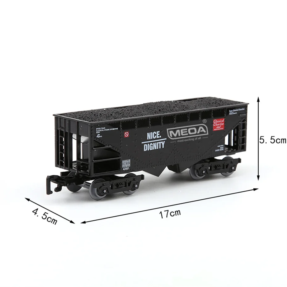 MEOA Classical Battery Operate Electric Railway Train Steam Locomotive Set Alloy Train Toys with Light&Sound Kids Gifts