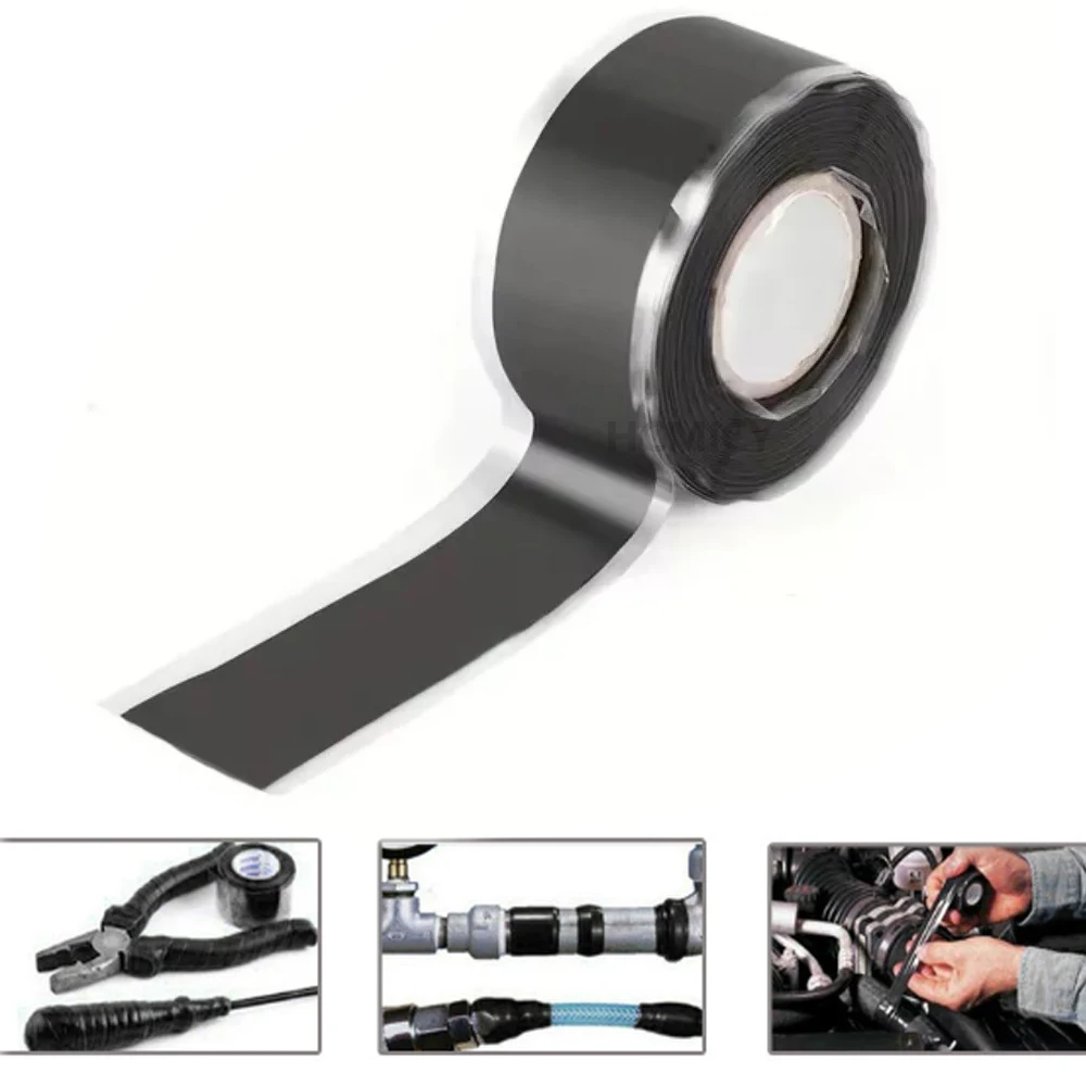 

1 Roll Waterproof Self-Fusing Silicone Tape for Pipe Leak Repair Highly ElasticSelf-Adhesive Waterproof Tape for Leaks