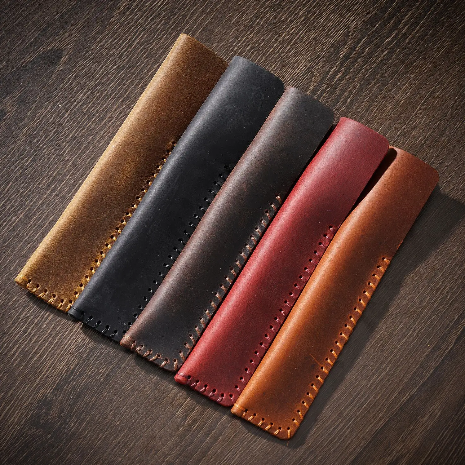 Cowhide Pen Case Pen Bag  Cowhide Pen Creative Gift Protection Case