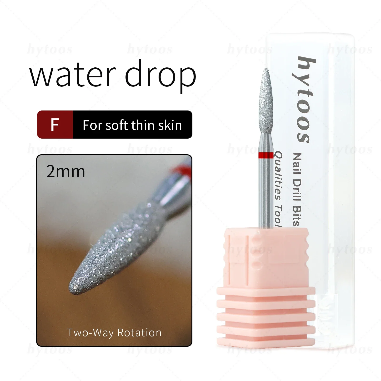 HYTOOS Chrom-Diamant-Nagelbohrer mit stumpfem Ende, russischer Nagelhaut-Bit für Bohrer, abgestorbene Haut, Reiniger, Nägel, Vorbehandlungswerkzeug – Detail 9