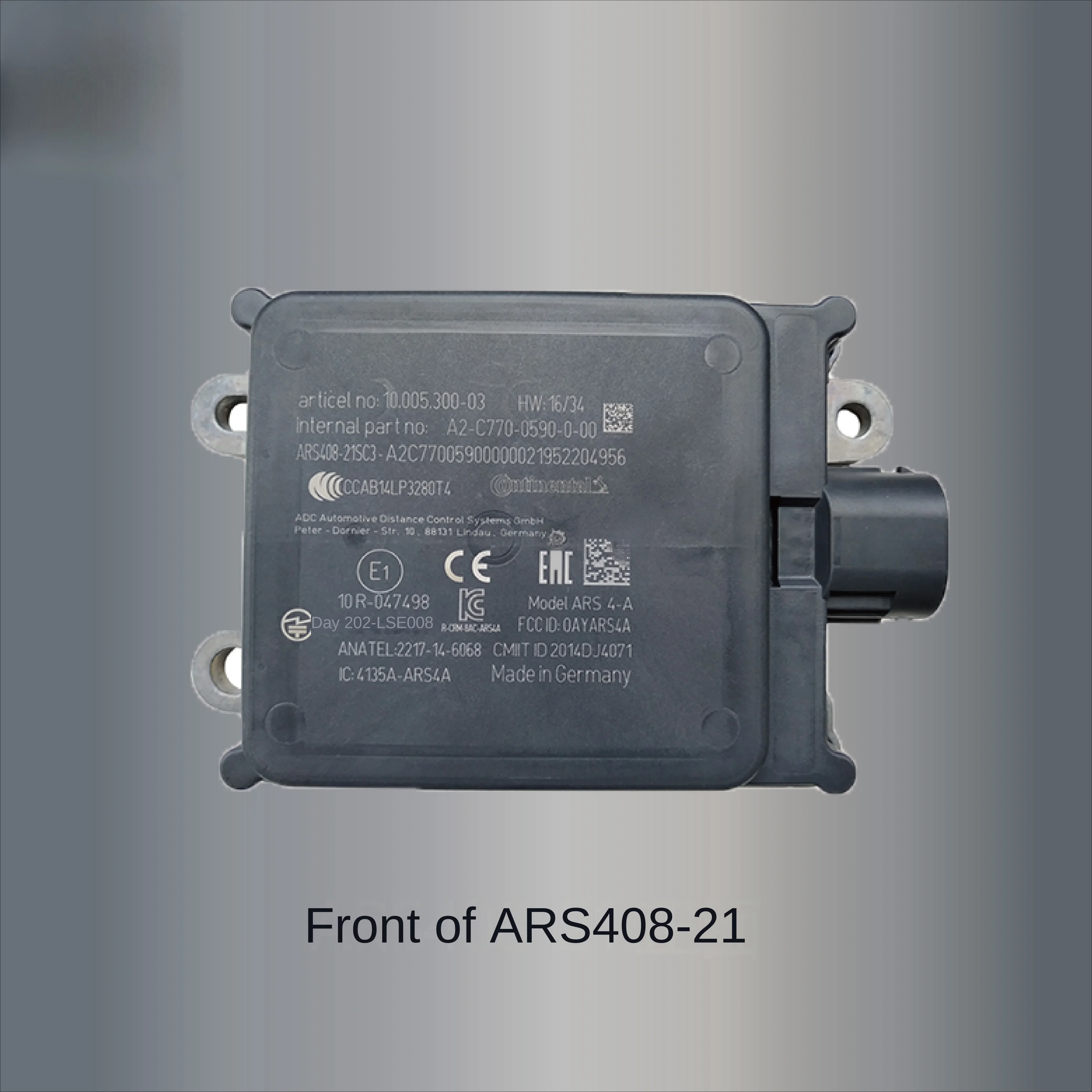 

ARS408-21SC3 millimeter wave radar 77GHz radar ROS test demonstration host computer software