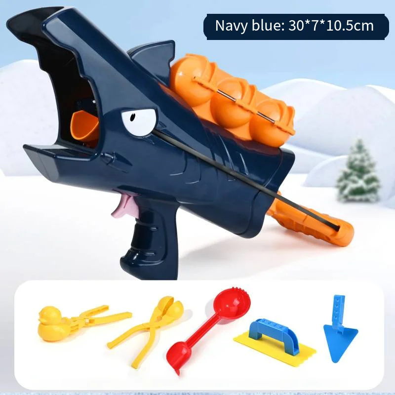 Children's snowball gun Shark snow clip launcher snowball clip toy Play snowball clip outdoor snow artifact