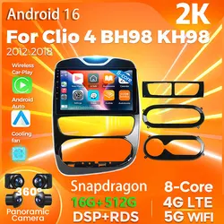 Android 16 Car Radio For Renault Clio 3 4 2012 - 2018 Auto Multimedia Player Stereo Audio Video GPS Navigation DSP Carplay WiFi
