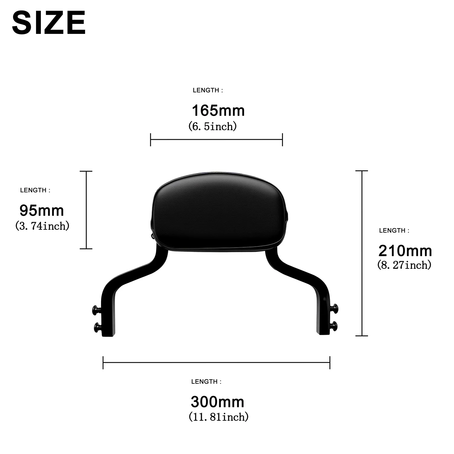 Quick Release Club Style Mini Low Profile Sissy Bar with Docking Kit for Harley 2018-later FXFB FXFBS