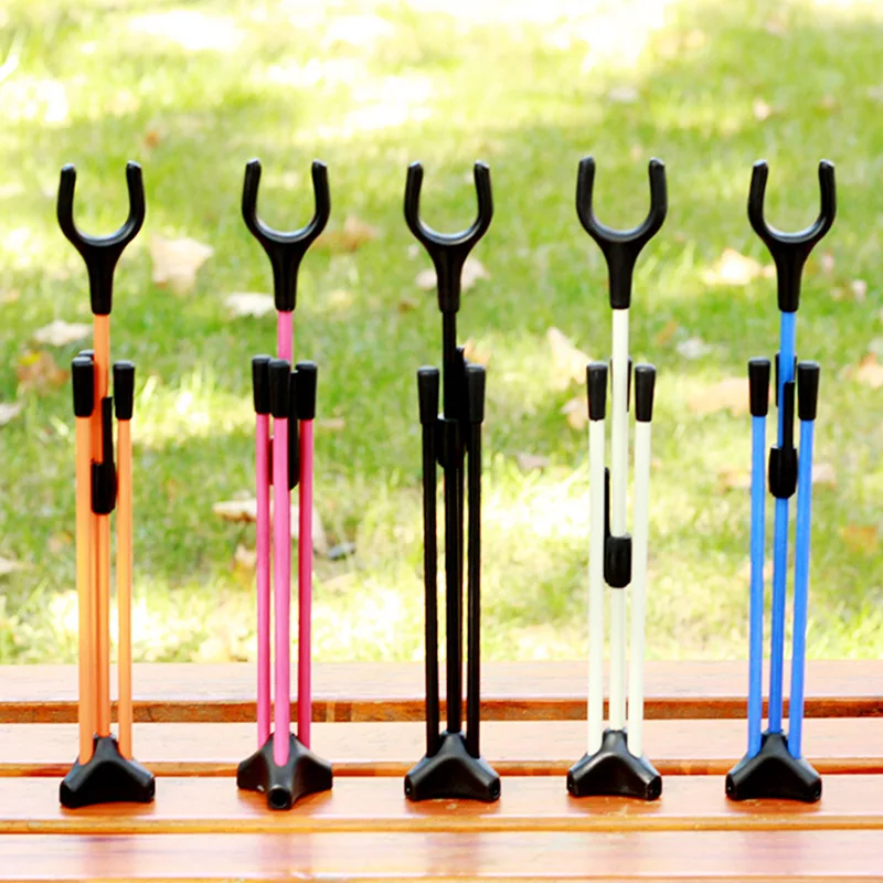 Bow Stand Foldable Archery Recurve Bow Stand Rack Holder for Recurve Longbow Takedown Bow Aluminium Portable Mutiple Color