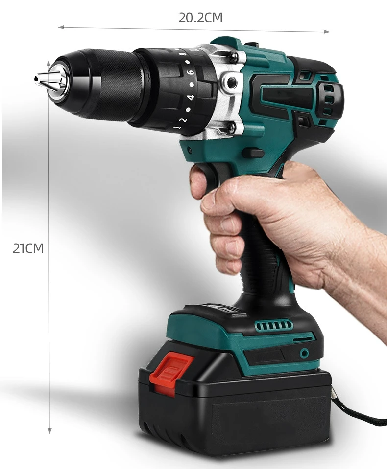 

Electric Drill 21V brushless Cordless Drill 65N 2In1 Electric Screwdriver Wireless Power Driver DC Lithium-Ion Battery