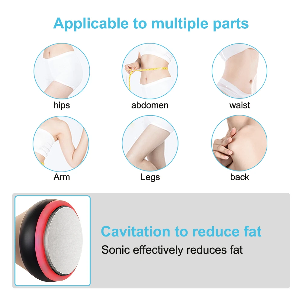 Ultrasonic 80KHz Cavitation Machine Body Massager Slimming Fat Burning Beauty Device Loss Burner Skin Tightening Weight Loss view 5