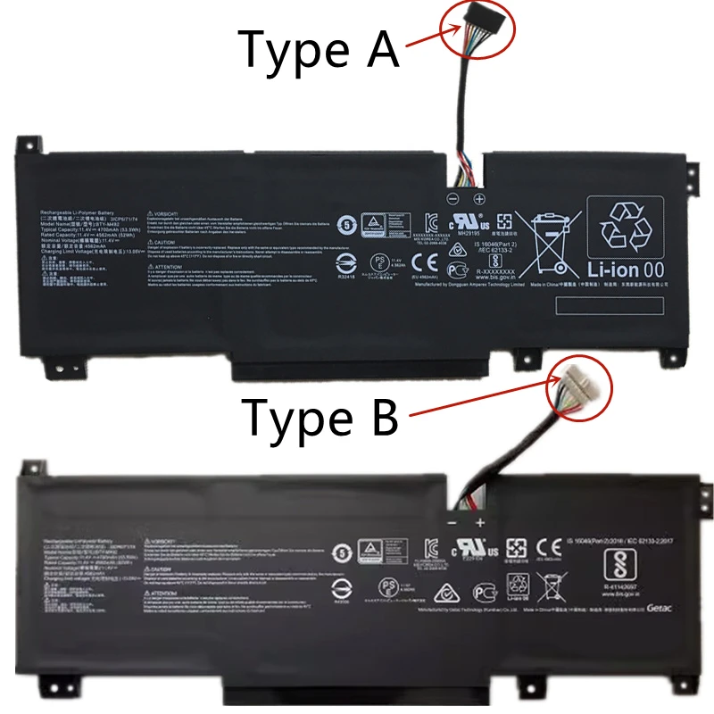 Imagem -02 - Bateria do Portátil para Msi Bravo 15 B5ddkatana Gf66 12ugs 11uc Gf76 11sc 11ue Pulso Gl66 11duk 11uek Gl76 Espada 17 A11ud Bty-m492