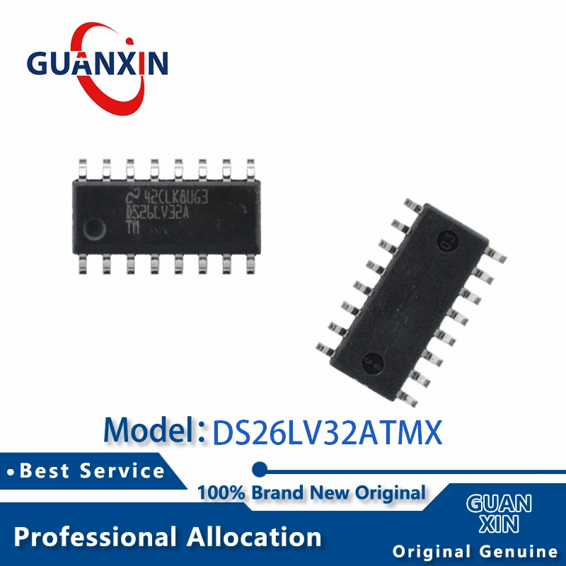 

100% New electronics DS26LV32ATMX Marking DS26LV32ATM SOIC-16 DS26LV32