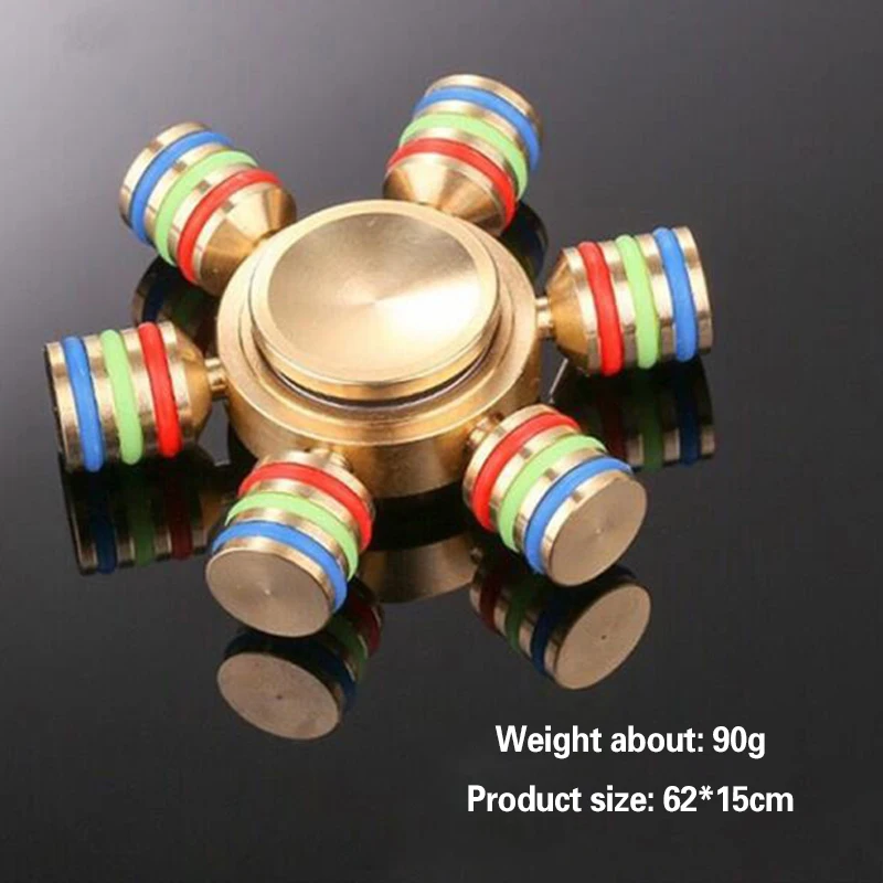 Metal Rainbow Spinner Copper Bearing Spinner Brass Fidget Spinner For Autism Adult Anti Relieve Stress Hand Spinner Toy Spiner