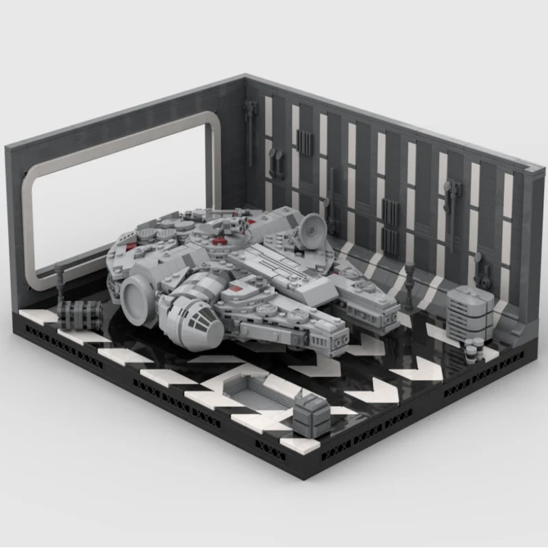 

New MOC Empire Spaceship Customized Display Base DIY Assembly Small Particle Building Blocks Toy Model Children's Gift Hangar