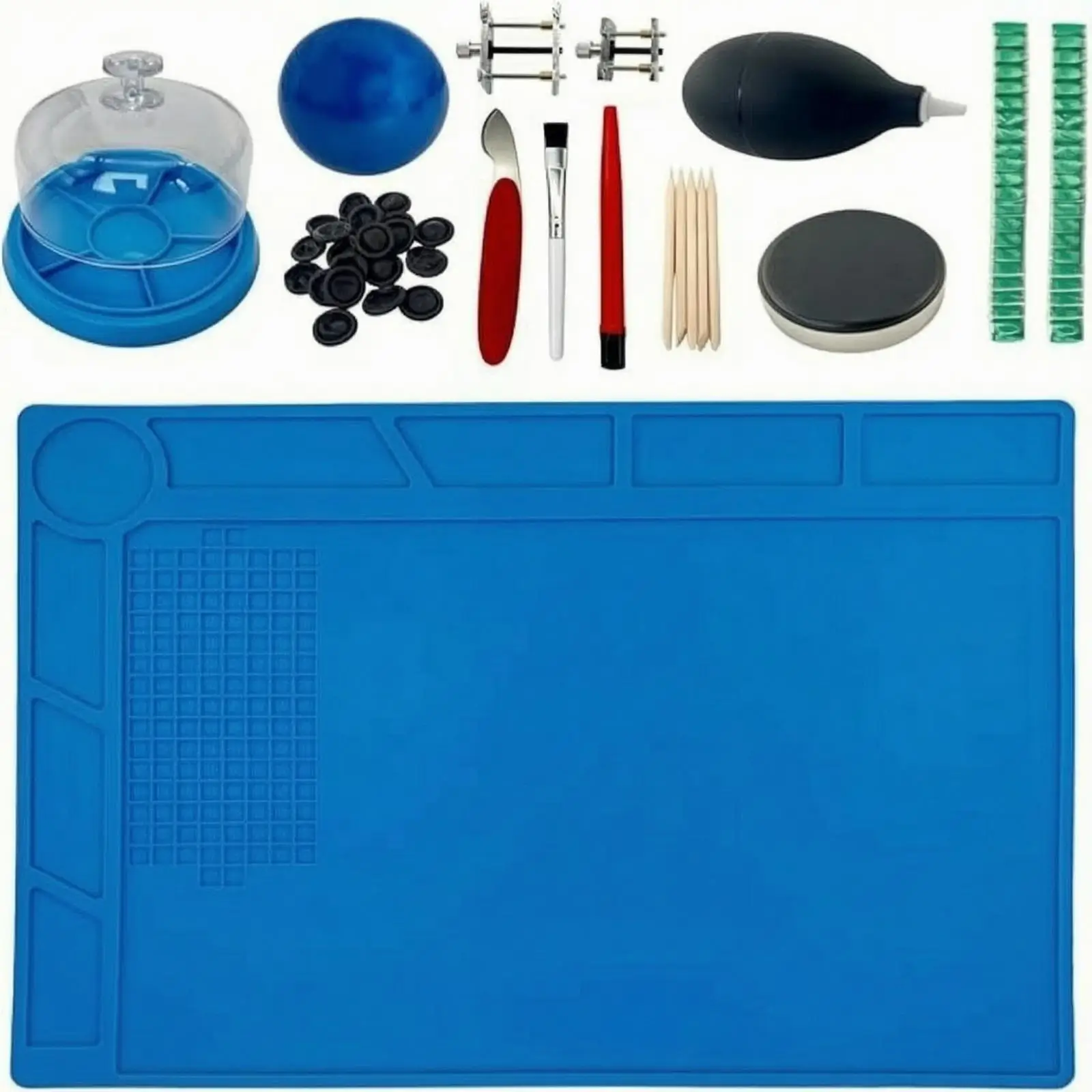 Watch Repair Kit Anti-Slip Pad Heat-Resistant for Watchmakers, Jewelers