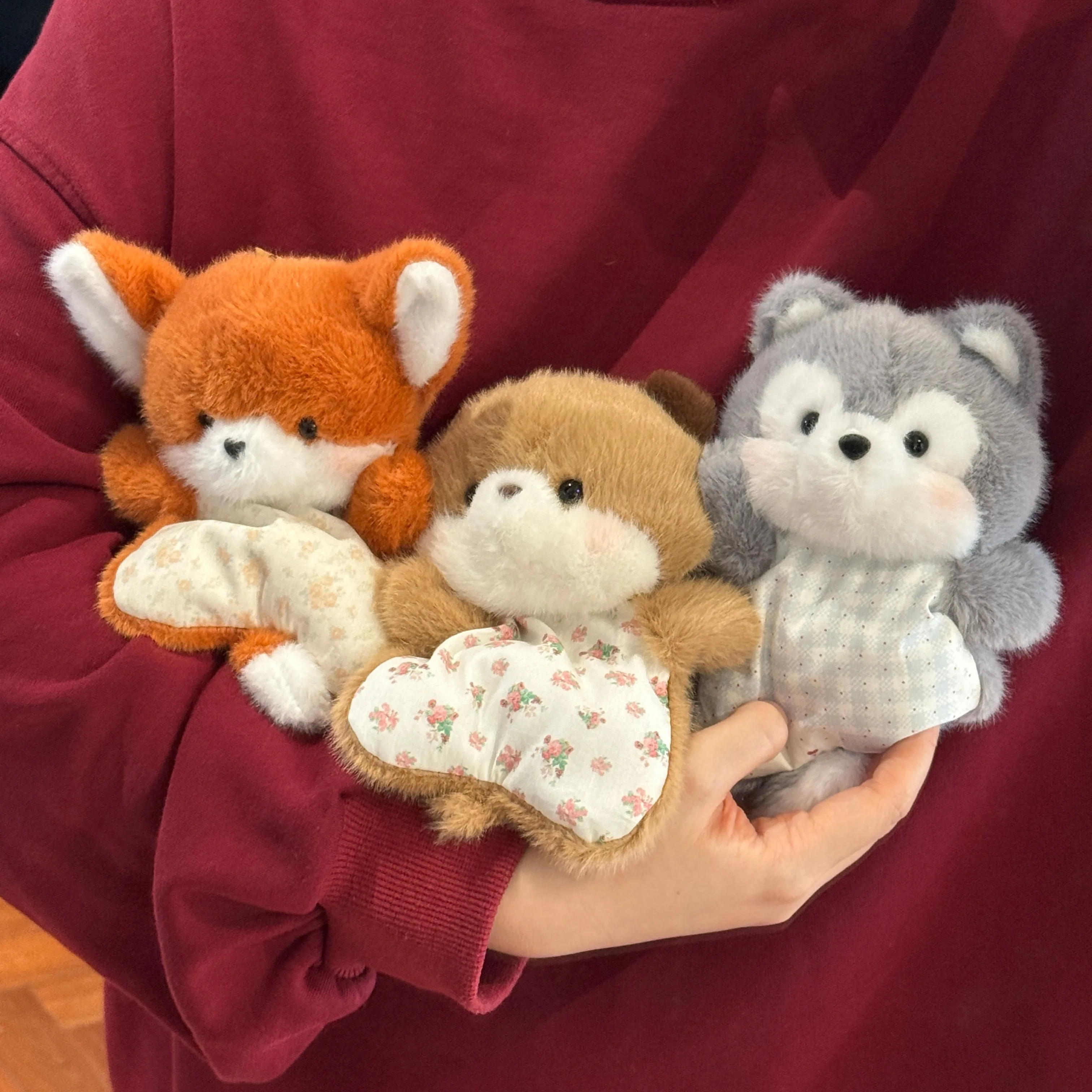 

16cm Cute Animal Hand Puppet Soft Plush Toy Interactive Role Play Doll For Kids Birthday Christmas Gift Home Decoration