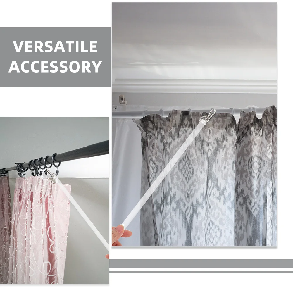 2 Stuks Acryl Gordijn Trekstang Transparante Draperie Wand Blind Tilt Wand Vervanging voor Verticale Jaloezieën met Haak