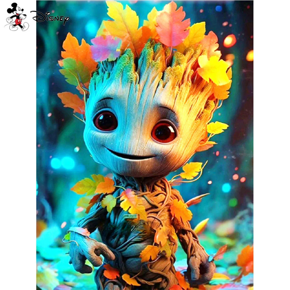 Disney 5D DIY Diamond Painting Groot Diamond Embroidery Mosaic Cartoon  Art Rhinestone Home Decor Children's Gift