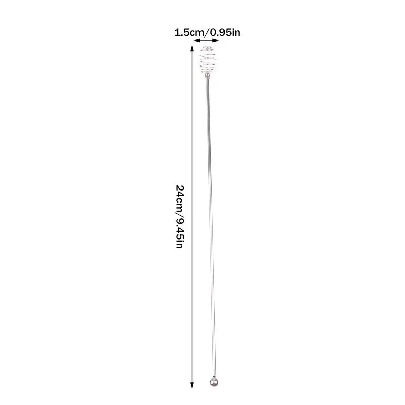 Stainless Steel Drink Stirrer 24CM Coffee Mixing Spoon Durable Non Rust Bar Accessory for Parties 1/2Pcs view 6
