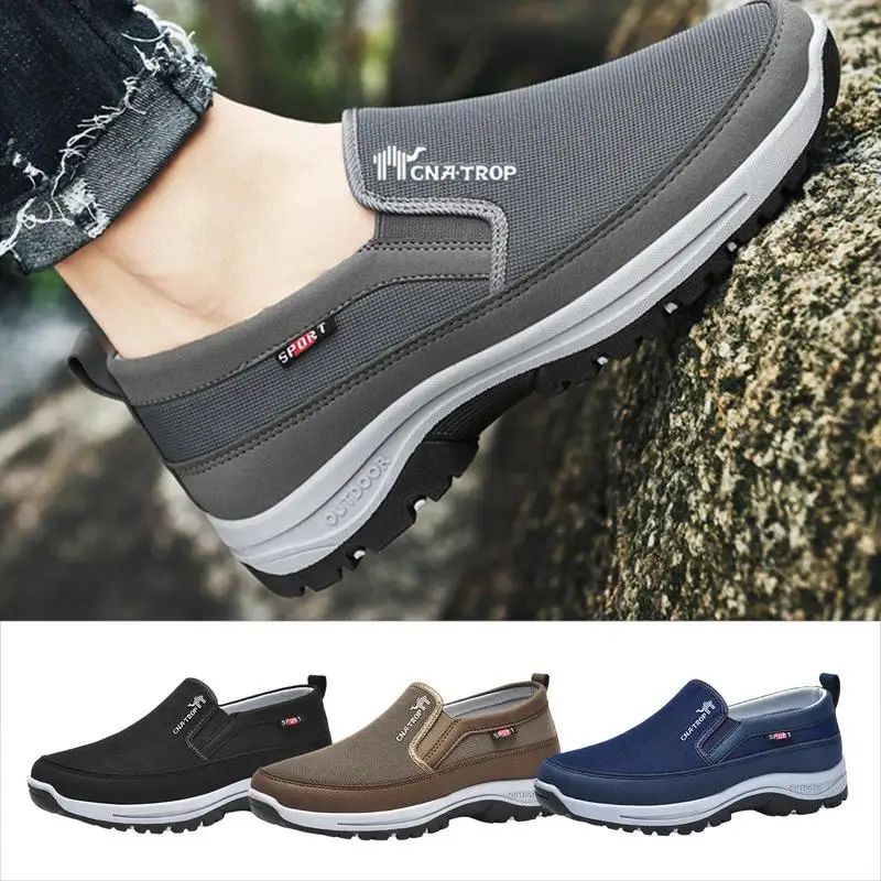 Men Shoes Comfortable Walking Shoes Lightweight Casual Sneakers Breathable Slip On Mens Loafers For Hiking Walking