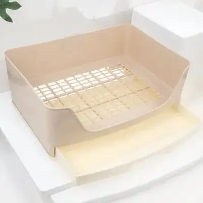 

Spacious Bunny Toilet Box Lightweight Portable Design for Quick Potty Training Prevents Splash Small Pet Toilet Tray Litter