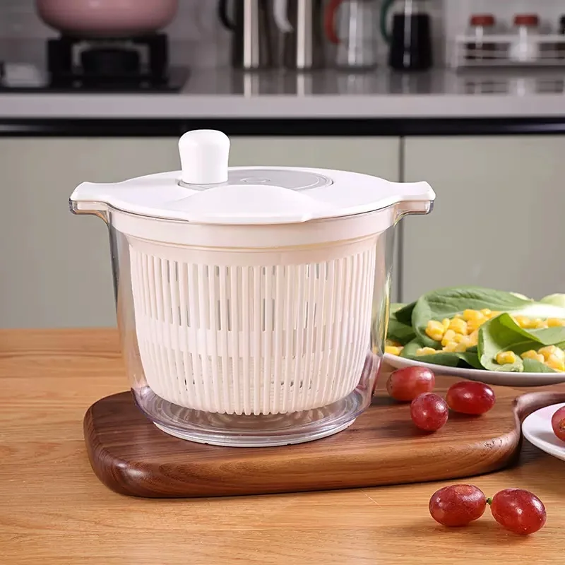 Multifunction Manual Salad Spinner Dryer Vegetable Fruit Food Dehydrator Quick Drying Kitchen Household Vegetable Dehydrator